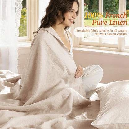 Kanesin Soft Washed Linen Bed Sheets
