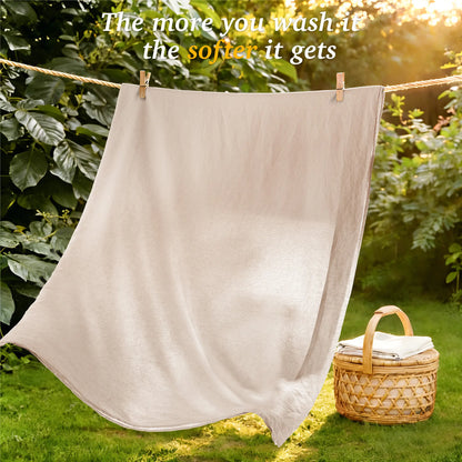 Kanesin Soft Washed Linen Bed Sheets